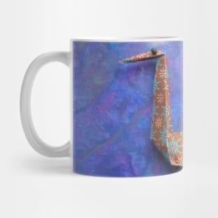 Origami swan blue pastel background Mug